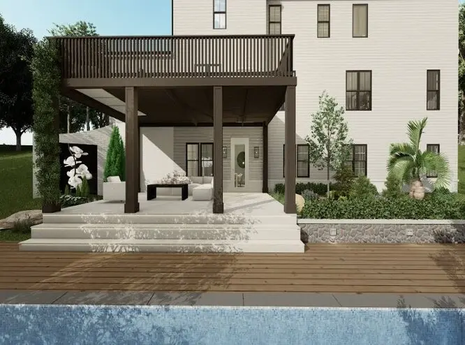 Elegant custom built home with pool