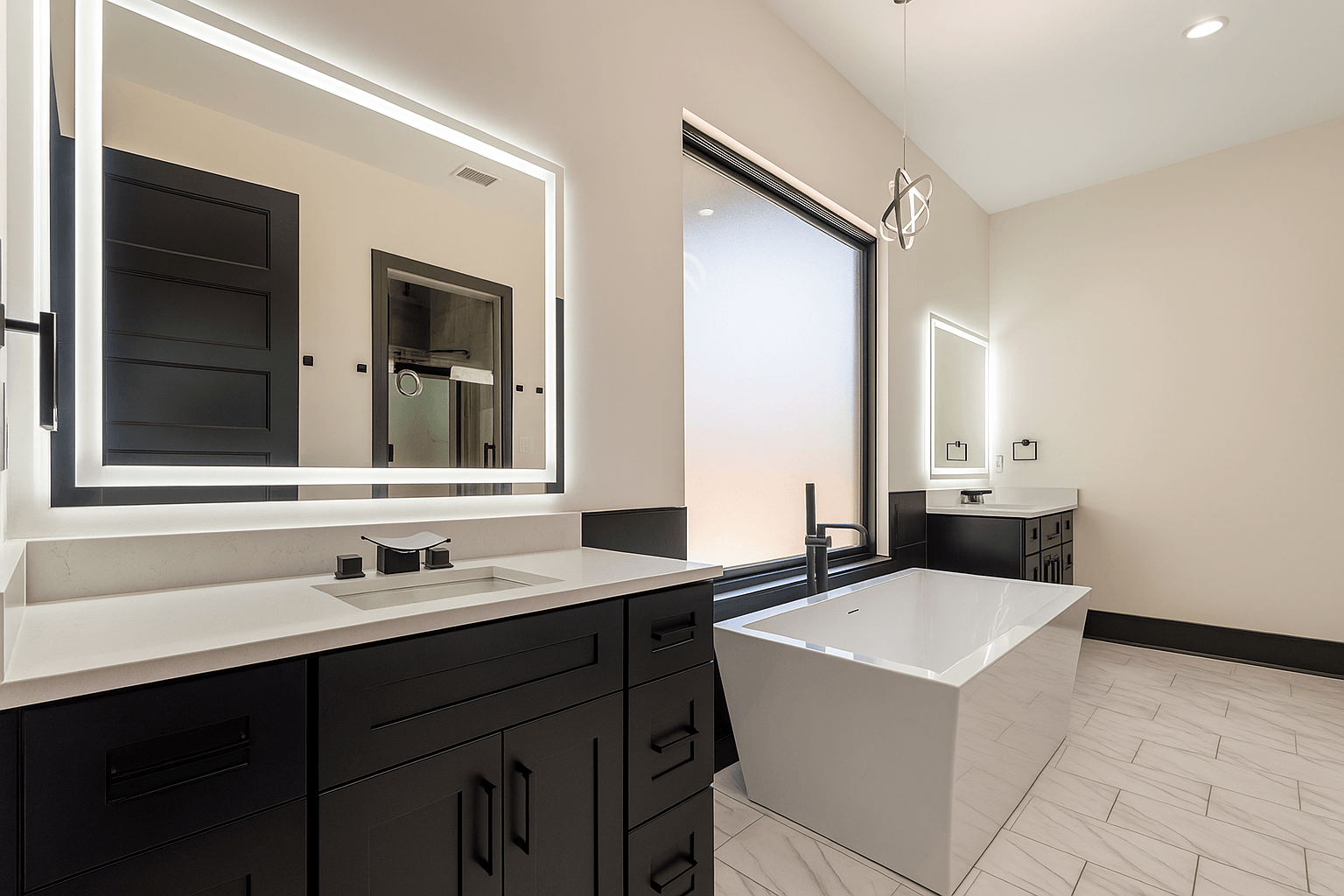 Luxury bathroom in a custom built home